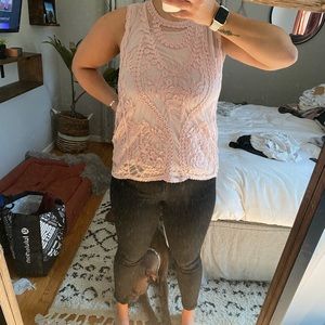 Tribal Jeans Lace Tank